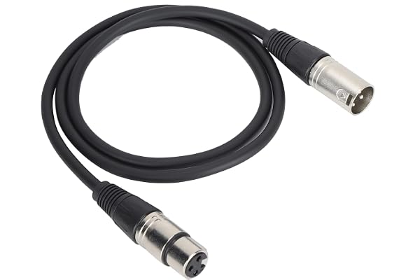Rcniso Mikrofonkabel, 3pin XLR Hane Till Hona (1 meter) | Högkvalitativa kontakter, flexibel PVC-mantel, anti-repa, hållbar för inspelning