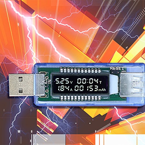 Demiawaking USB Ladegerät Kapazität Strom Spannung Detektor Meter Batterietester - 3