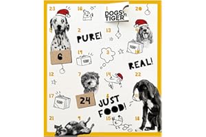 DOGS' N TIGER Calendario dell'Avvento per cani di Dogs'n Tiger – Snack naturali e di alta qualità in 90% carne dietro ogni porta, senza zucchero e cereali per tutti i cani e cuccioli