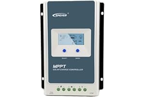 EPEVER MPPT 10A Solar Charge Controller 12V 24V Auto, 10 amp Solar Charge Regulator MPPT Automatically Identifying System Voltage, for Lead-Acid Lithium Batteries and Load Timer Setting