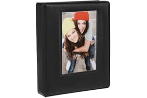 Zink Album fotografico 2x3 Album fotografico mini da 64 tasche con coperchio trasparente per finestra per carta fotografica Zero Ink ZINK 2x3 ”