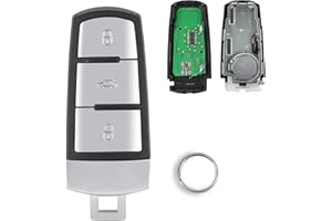 GLOUVDEYZ 433MHZ For VW Passat B6 Key Fob For VW Key Fob For VW Passat Magotan B6 B7 3C CC Volkswagen 3 Buttons Remote Car Key Fob Fccid: 3C0959752BA with ID48 Chip Key Ring