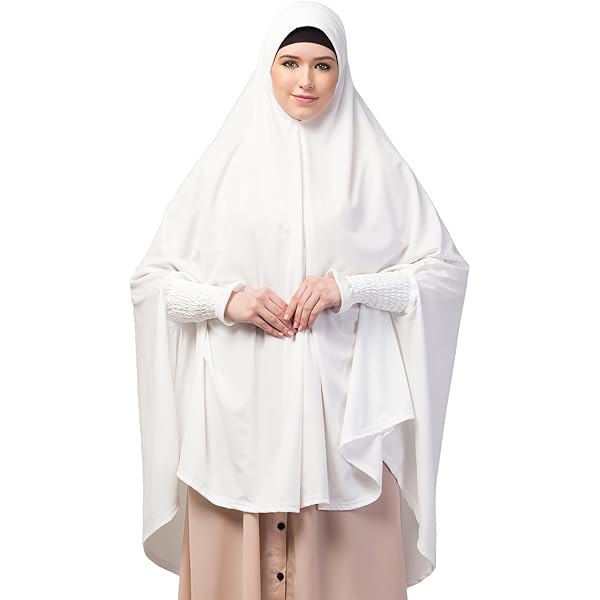 Buy SHE24 Stretchable Polyester knits smoking at sleeve Jilbab cum