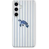 Multitronic Samsung Galaxy S25 ile Uyumlu Deniz Kaplumbağası Desenli Şeffaf Telefon Kılıfı