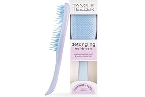 Tangle Teezer Ultimate Detangler Hairbrush - For Wet & Dry Hair - Detangling Brush for All Hair Types - Two-Tiered Teeth Reduce Breakage & Eliminate Knots - Lilac Cloud Blue