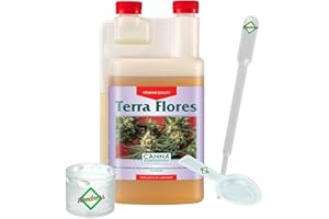 Weedness Canna Terra Flores 1 Litre - Phase de Floraison Cultures d'intérieur Engrais Organique Fleur de Tomate Concombre Engrais Liquide Organique