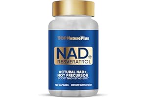 AWEHIRU NAD+ Resveratrolo 1000 Mg Puro, 120 Capsule-Rigenerazione Cellulare+Anti-invecchiamento, Riparazione dei Geni