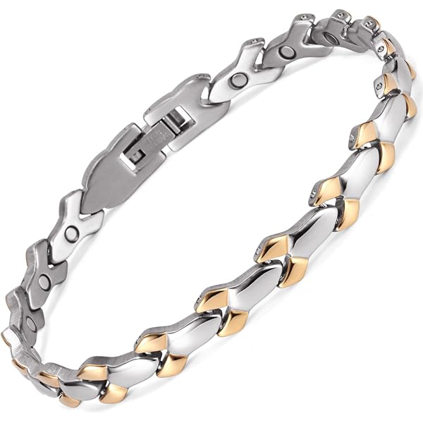 Cavigliera Magnetica In Titanio Per Donna - Argento, Con Magnete Per Benessere | Design Elegante - Foto 1