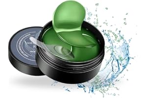 AMBIZION Parches Ojos Bolsas y Ojeras, Corrector Ojeras, Contorno de Ojos, Parches Antiarrugas, Korean Skincare, Parches Ojeras, Mascarilla Facial, Natural Colageno y Algas Marinas, Hidratante, 60 piezas