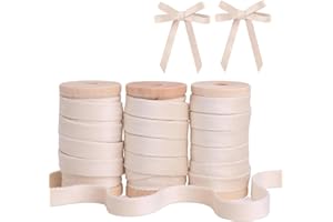 BYZANDQI Aksamitna tasiemka 15 m x 1 cm, aksamitna taśma dekoracyjna, zestaw z drewnianą szpulą, taśma ozdobna, taśma ozdobna, na Boże Narodzenie, 3 rolki (wielbłąd)