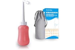 AN & GUO Po Dusche / Intimdusche – das mobile Bidet für eine sanfte und hygienische Intimreinigung. Ideal für mehr Wohlbefinden im Wochenbett und eine Alternative zu feuchtem Toilettenpapier (Rot 360ml)