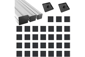 HJYZY 35 Stück Endkappen Kunststoff Schwarz 20 x 20mm Abdeckkappen für Aluminium Konstruktionsprofil 2020