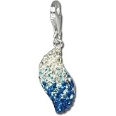 SilberDream Charm-Anhänger „Eistüte“ Aus 925er Silber Mit Zirkonia – Weiß & Rot, Ca. 3 Cm