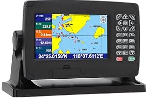 Weikeya Navigatore GPS Marino, 50000 waypoint a Doppia Mappa GPS Plotter cartografico con GNSS per Barca,Pezzi di ricambio per barche,yacht