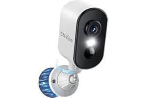 CZEview 2K Überwachungskamera Aussen Akku, Magnetische Montage, 300° Horizontaler PTZ,Bewegungserkennung, WLAN Kabellose Überwachungskamera außen/innen, 2.4G, 2-Wege Audio, Farbige Nachtsicht, IP65