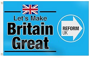 NNOUONN Reform Uk Flag 150X90Cm Flags Large Outdoor Decorative Union Jack Flag for Yard, Balcony & Events, Durable Polyester with Grommets