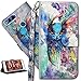 Produktbild HMTECH Huawei Honor 7X Hülle,Huawei Honor 7X Schutzhülle,Huawei Honor 7X Hülle Leder Flip Bookstyle Wallet Tasche Brieftasche Etui Case,Huawei Honor 7X Hülle Elegant Retro Luxus 3D Süßes Bunte Owl Muster Flip Cover Wallet Brieftasche Hardcase Taschen Schalen Handy Tasche im Bookstyle mit Standfunktion Karten Slot und Magnetverschluß Flip Case Hülle Ledercase Hülle Schutzhülle Cover für Huawei Honor 7X,Colorful Owl YX