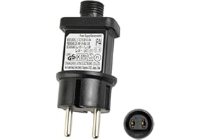 LNGJIN Trasformatore luci natale,Trasformatore Spina per Luci di Natale, Trasformatore LED Adattatore Alimentatore con Timer, IP44 Adattatore per luci di Natale,Driver LED a Bassa Tensione,8 modalità
