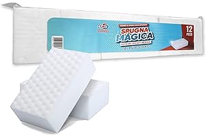 Stravos Spugna Magica, Gomma Multisuperficie Pulisci Scarpe Muri E Porte, Spugnette Cucina E Cancella Macchie Muro In Melamina, Rimuove Germi E Batteri, Per La Pulizia Dell'auto 10 X 6 X 3 Cm 12 Pezzi