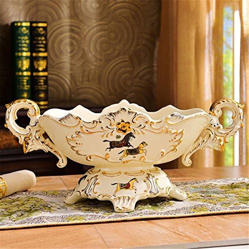 KVED® Fruit bowl Fruit plate / basket ceramics Home accessories Decoration European style Set living room luxurious coffee table Creative modern , C