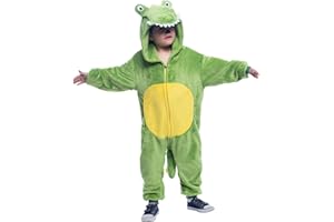 Rubies Kostium krokodyla dla chłopców i dziewczynek, kombinezon z kapturem i ogonem, oficjalny Rubies na karnawał, Boże Narodzenie, urodziny, Halloween