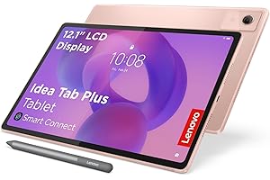 ‎LENOVO Lenovo Idea Tab Plus Tablet | 12.1" 2.5K LCD Display | 16:10 | MediaTek Dimensity 6400 | Integrated Arm Mali-G57 Grafik | 8GB RAM | 128 GB Speicher | Android 15 | Sand Rose Farbe | inkl Pen