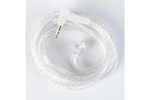 EZ EAR CCZ HIFI IEM Cavo da 2 metri Cavo sostitutivo in argento OFC 5N con perno placcato in oro da 3,5 mm per ZSNPRO/ZSNPROX/ZS10PRO/ZS10PROX/EDXPRO/STORM/AS16/AS24(QDC, senza microfono)