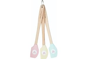 KitchenCraft Sweetly Does It Mini Spatulas, 3er Set, spülmaschinenfest, Silikon Mini Spatel Teigschaber, 28 x 18 x 18 cm, 1 Set