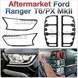 scheinwerfer ford ranger 2016 Schönes Design. Tunez FRM09MK2 FR PX T6 MK2 Frontlicht Rücklicht Scheinwerfer Cover Eyelid XL XLT Schwarz matt
