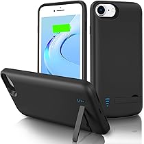 GIN FOXI Akku-Hülle Für IPhone SE/8/7/6 - 6000 MAh Powerbank Mit Schutzfunktion