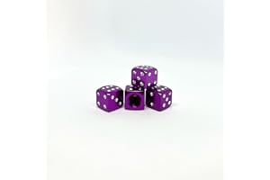 TAHOES LUXE TAHOES 4X Tapones de válvula - Set de Tapas metálicas para válvulas de Ruedas - Tapas neumáticos de Bicicleta, coche y motocicleta (Morado)