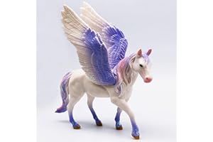 Doyomtoy Unicorn Toy Figure Winged Unicorn Figure Model, Realistic PVC Animals Models Figurines, for Crafts Accessories, Children Party Presentsi