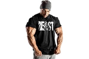 BODYGO Beast Muscle T-Shirt da Uomo Maniche Athletic Tank Top per Allenamento Bodybuilding
