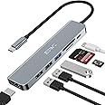 USB C Hub, JESWO USB C Adapter, 7 IN 1 Multiport Adapter with USB C to HDMI 4K, USB 3.0 USB-A Port, 100W PD, SD/TF Card Reader, USB C Dock for Thunderbolt 3 MacBook Pro/Air, iPad Pro, Type C Laptop…