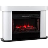 Klarstein Deko Kamin mit LED-Flammen, Elektro Kamin mit Heizung, 2000W Elektrischer Kamin, Sparsamer Kamin Elektrisch, Wandka