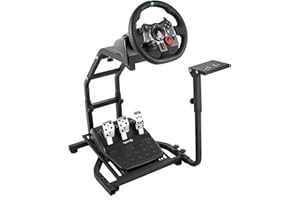 Minneer Steering Wheel Stand Adjustable Compatible with Logitech/Thrustmaster/Fanatec G29 G27 G25 G920 T80 T150 T300RS for Racing Simulator Not Included Wheel Pedal