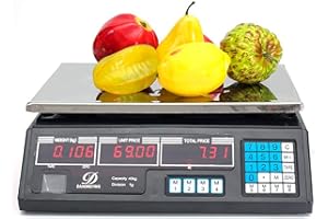 RevolutionLine - Báscula digital comercial | Balanza pesa electrónica para comercio | Límite peso: 30 Kg | Batería interna | 2 pantallas iluminadas LED | Peso exacto con divisiones de 5gr hasta 30kg