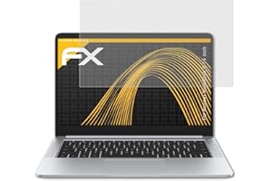 atFoliX Panzerfolie kompatibel mit Huawei MateBook D 14 inch Schutzfolie, entspiegelnde und stoßdämpfende FX Folie (2X)
