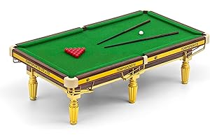 Naissgo Billardtisch, Mini Billiard Tisch mit 16 BäLlen, 2 Billardqueues, Mini Pool Billardtisch Maße 20 x 11 x 6 cm, Mini-Billardtisch Dekore für Billardzimmer, Familie, Party