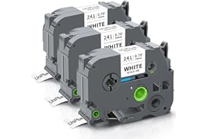 UniPlus 3x 18mm Cinta de Etiquetas Compatible para Brother TZe241 TZe-241 TZ241 para Brother PT-E550W PT-D400 PT-D600 PT-P700 PT-P750W PT-D450 PT-1830 PT-550 PT-2730 PT-P710BT Negro sobre Blanco