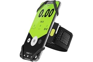 Bone Sportarmband für Handy, Federleichtes Handy Armband zum Joggen Handytasche Laufen, Handyhalter Arm für iPhone 12 11 Pro Max mini X XR XS Max Samsung Huawei - Schwarz (L)