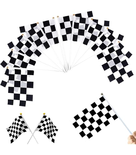 50 Sacchetti Portacaramelle A Scacchi Bianchi E Neri - In PVC, 25,5x16,3 Cm, Per Feste A Tema Calcio, Compleanni E Bomboniere