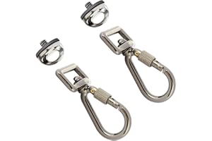 ZTOWOTO Viti da 1/4 "per fotocamera e ganci hardware per fotocamere reflex, fotocamere mirrorless, cinghie per fotocamera, treppiedi, giunto cardanico per fotocamera (2 PCS-1)