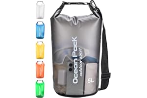 Henrycares Waterproof Dry Bag 20L 10L 5L, Sack with Phone Dry Bag and Long Adjustable Shoulder Strap Included, for Traval, Camping, Hiking, Swimming, Boating, Fishing