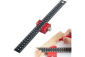 METALNUTS Multifunktionales Streichmaß - Anschlaglineal Anreisswerkzeug, Metall Zimmermannswinkel für 45° und 90° Markierungen, Kombinationswinkel für Holzbearbeitung und Heimwerken, Schreiner Werkzeug