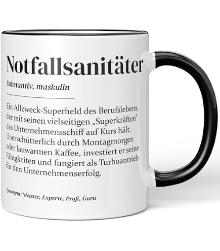 JUNIWORDS Tasse – Spruch „Ich Bin Dieser Legendäre Atmungstherapeut…“, Schwarz