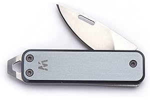Whitby Pocket Knife, 1.75" Survival Stainless Steel Folding Knives UK Legal Sprint Titanium Grey Finish, Stylish High Performance, Non Locking EDC Blade, Portable for Camping Hiking Backpacking