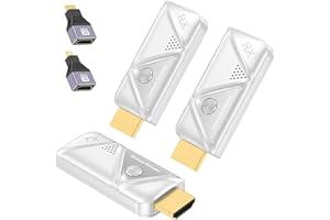 Steetek HDMI Wireless, Trasmettitore e 2 Ricevitori per la Trasmissione di Video e Audio da Laptop/PC/Fotocamera a 2 Monitor/Proiettori/TV, 2,4G/5G Wireless HDMI Trasmissione Portatile, Plug & Play