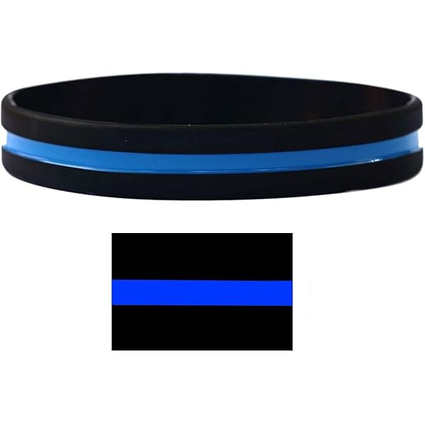 Braccialetti Silicone Bandiera Blu Set Braccialetti Silicone Linea Sottile Blu - Bandiera Vintage, Per Consapevolezza Polizia Bandiera Rsi