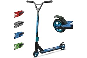 MEE GOO Trottinette freestyle Pro ABEC-10 - Plateau en alliage léger - Cadre robuste pouvant supporter jusqu'à 100 kg - Roulements de skate Park intermédiaires et débutants